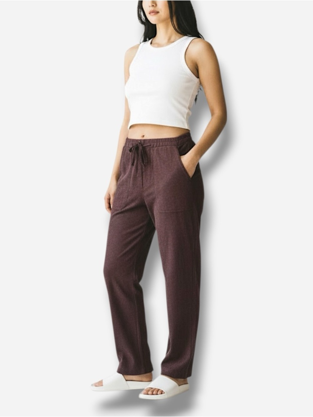 🌸New🌸 Zara Textured Pants Dusty Purple S M L NWT